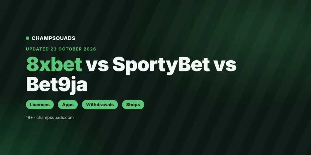 8xbet vs SportyBet vs Bet9ja 2026
