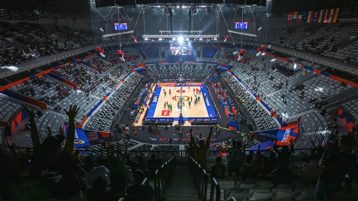 Iran vs Brazil at the FIBA Basketball World Cup 2023, played under FIBA rules and regulations of basketball