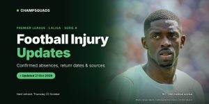 Football injury updates Dembélé