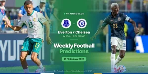 Weekly football predictions 16-19 October 2026: Everton v Chelsea